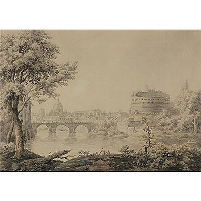 View of Rome with Castel Sant'Angelo by Jonathan Skelton - Auction record, sale price, and art valuation. Compare with similar artists and explore comparable artworks.