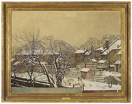 Snowfall in the suburbs - A view from the artist's house