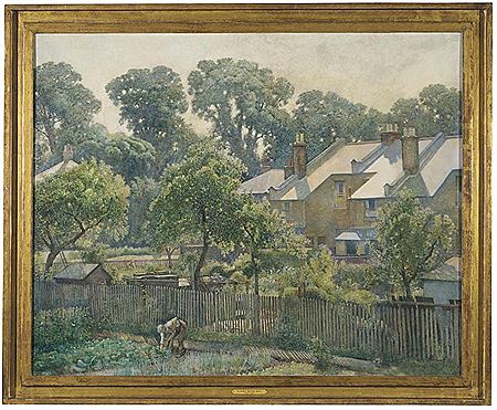 Summer Morning - View from the artist's house at 19 Queensland Avenue, London SW19