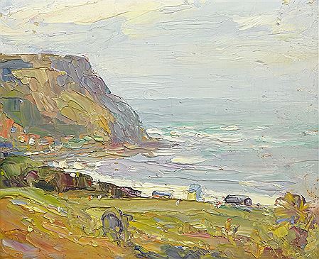 Runswick Bay by John William Howey - Auction record, sale price, and art valuation. Compare with similar artists and explore comparable artworks.