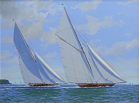 LULWORTH AND BRITANNIA RACING OFF COWES