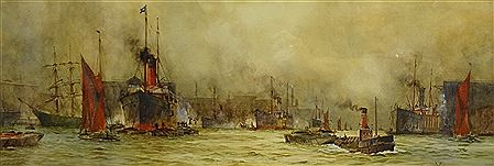 Sample artwork by William George Whittington (1903 - 1958), known for marine, waterscape painting - View similar artists and auction records
