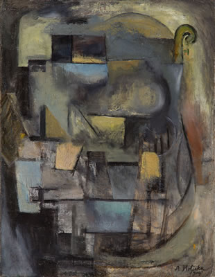 Composition with guitar by Alice Halicka - Auction record, sale price, and art valuation. Compare with similar artists and explore comparable artworks.