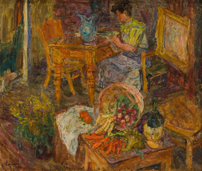 Interior of artist's atelier