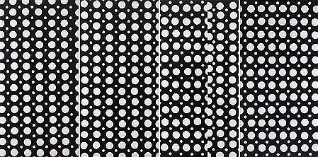 "My professor paints lines and I paint polka dots, because it's girly!", polyptych, 2004