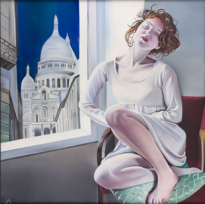 Self-portrait with Sacre Coeur, 2014 r.