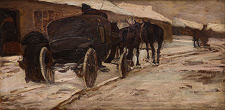 In front of an inn