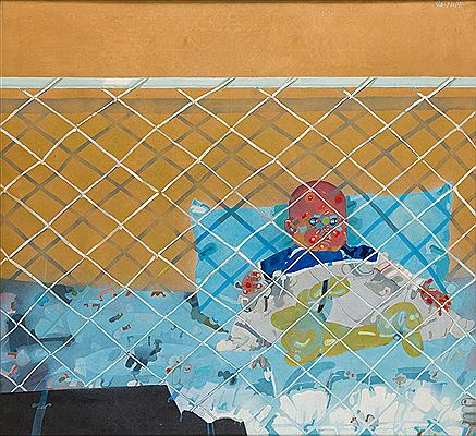 A baby in a hencoop by Zbyslaw Maciejewski - Auction record, sale price, and art valuation. Compare with similar artists and explore comparable artworks.