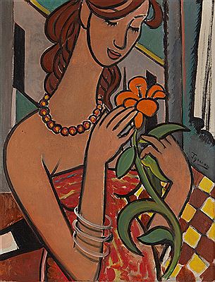 Girl with a flower