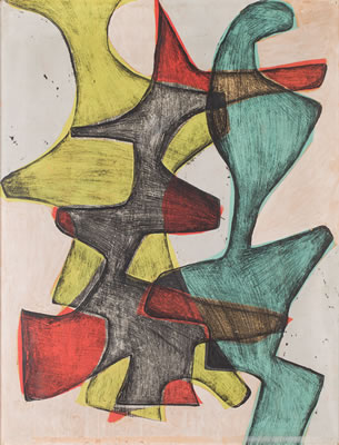 "Composition II - Figures", 1957