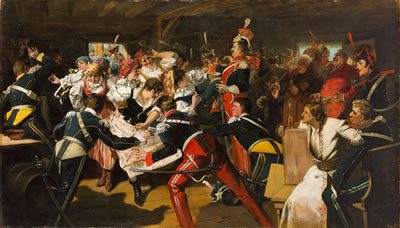 Revelry in tavern, 1900 by Jan Czeslaw Moniuszko - Auction record, sale price, and art valuation. Compare with similar artists and explore comparable artworks.