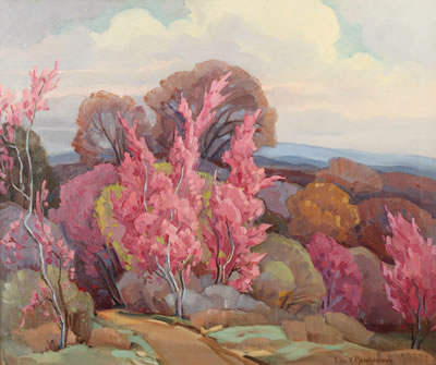 Red Buds in Spring by Ella Marie Koepke Mewhinney - Auction record, sale price, and art valuation. Compare with similar artists and explore comparable artworks.