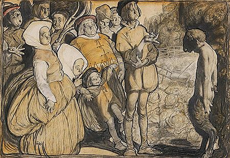 Peasants Chastising a Faun Circa 1910