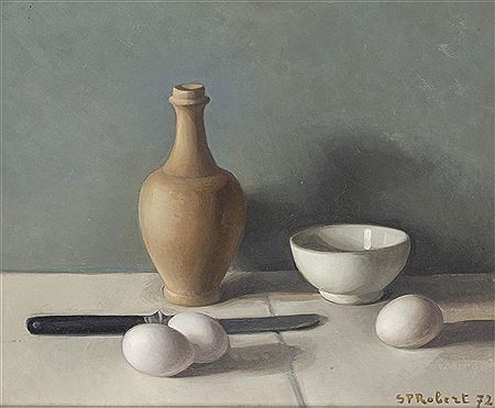 "Nature morte aux œufs et couteau"