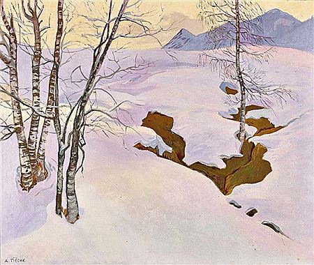 Winterlandschaft by Adolf Tieche - Auction record, sale price, and art valuation. Compare with similar artists and explore comparable artworks.