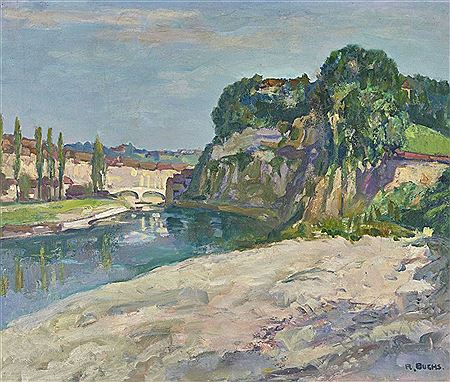 Vue de Fribourg avec le pont St-Jean by Raymond Buchs - Auction record, sale price, and art valuation. Compare with similar artists and explore comparable artworks.