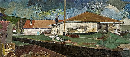 Landscape with houses