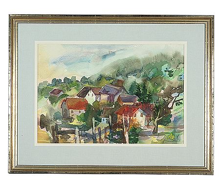 Besiedelte Hügelllandschaft