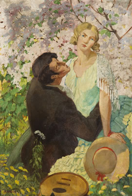 Meeting by Alois Wierer - Auction record, sale price, and art valuation. Compare with similar artists and explore comparable artworks.