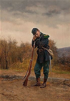 Dozing on Sentry Duty, 1907