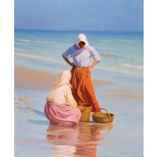Pescadoras en la playa