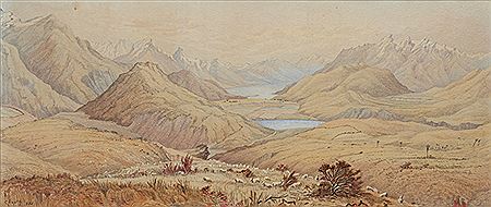 View from the Crown Range, Lake Hayes & Wakatipu