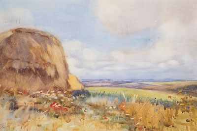 Haystacks and Poppies, The Cotswolds
