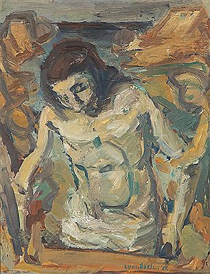 The dead Christ after Bellini (set in Lyttelton Harbour)