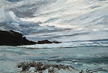Storm Clouds Over Ocean Beach
