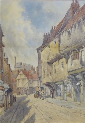 'Goodramgate to the Minster' by William James Boddy - Auction record, sale price, and art valuation. Compare with similar artists and explore comparable artworks.