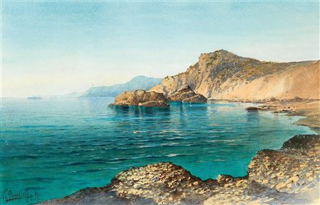 A view of the coast of Portofino by Nikolai Dmitrievich Prokofiev - Auction record, sale price, and art valuation. Compare with similar artists and explore comparable artworks.