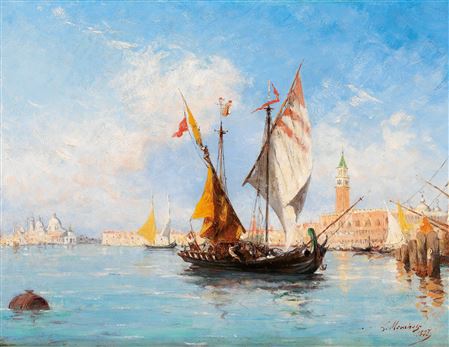 Venice, sail boats in the Bacino di San Marco
