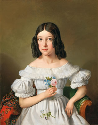 Portrait of a Girl with Roses