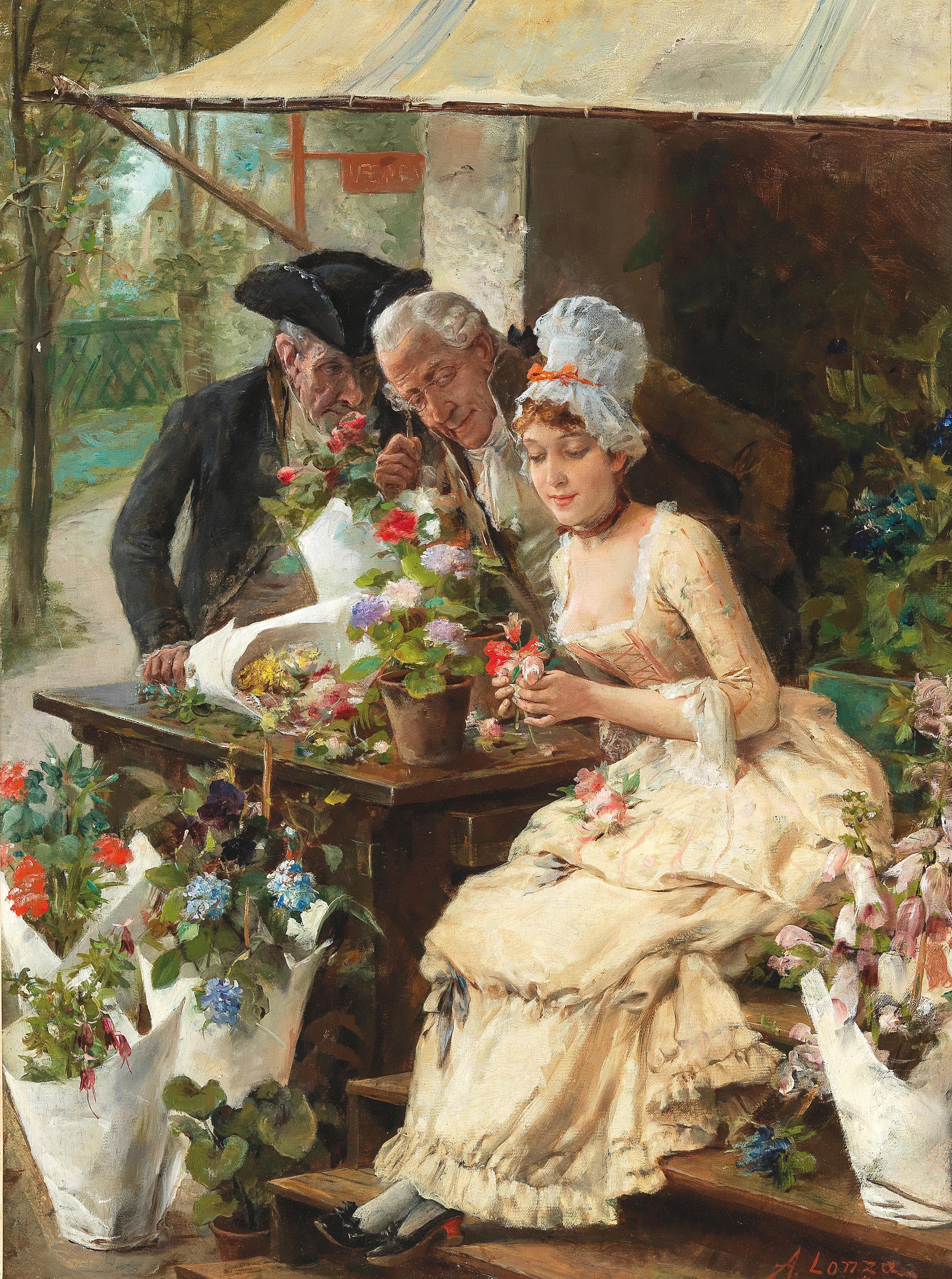 Die Blumenverkäuferin