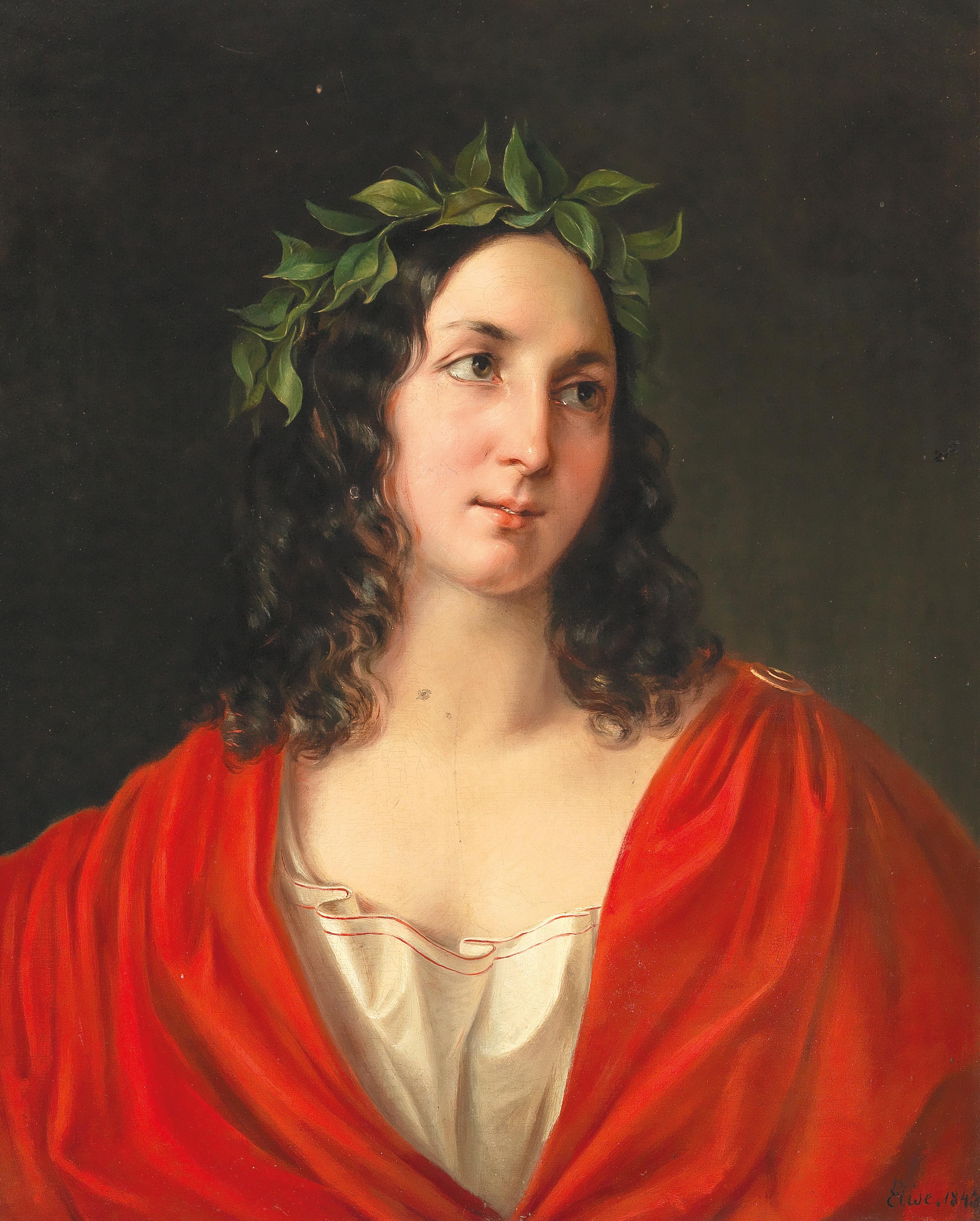 Junge Frau in griechischem Kostüm