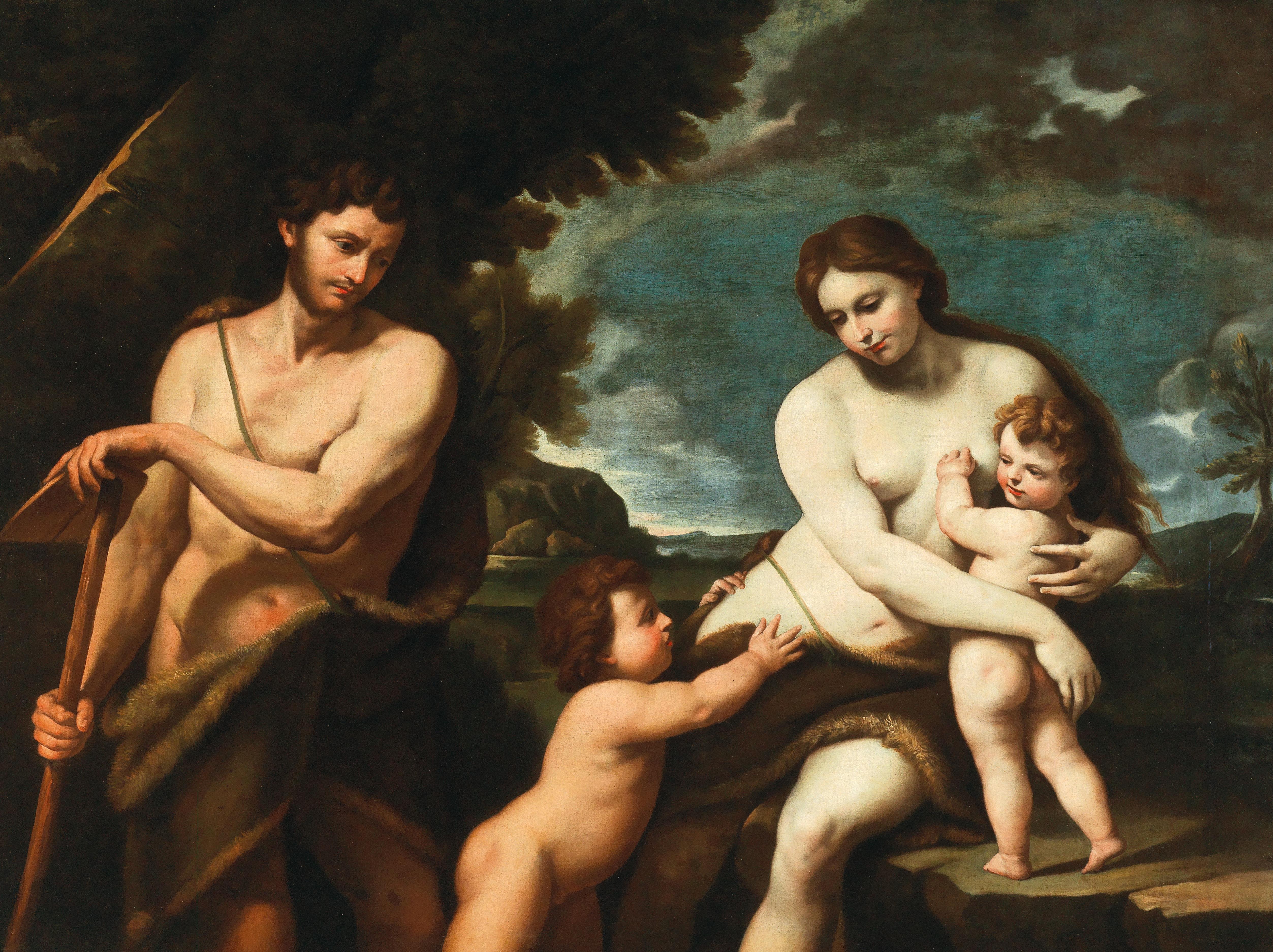 Adam and Eve with the Infants Cain and Abel by Nicola Vaccaro - Auction record, sale price, and art valuation. Compare with similar artists and explore comparable artworks.