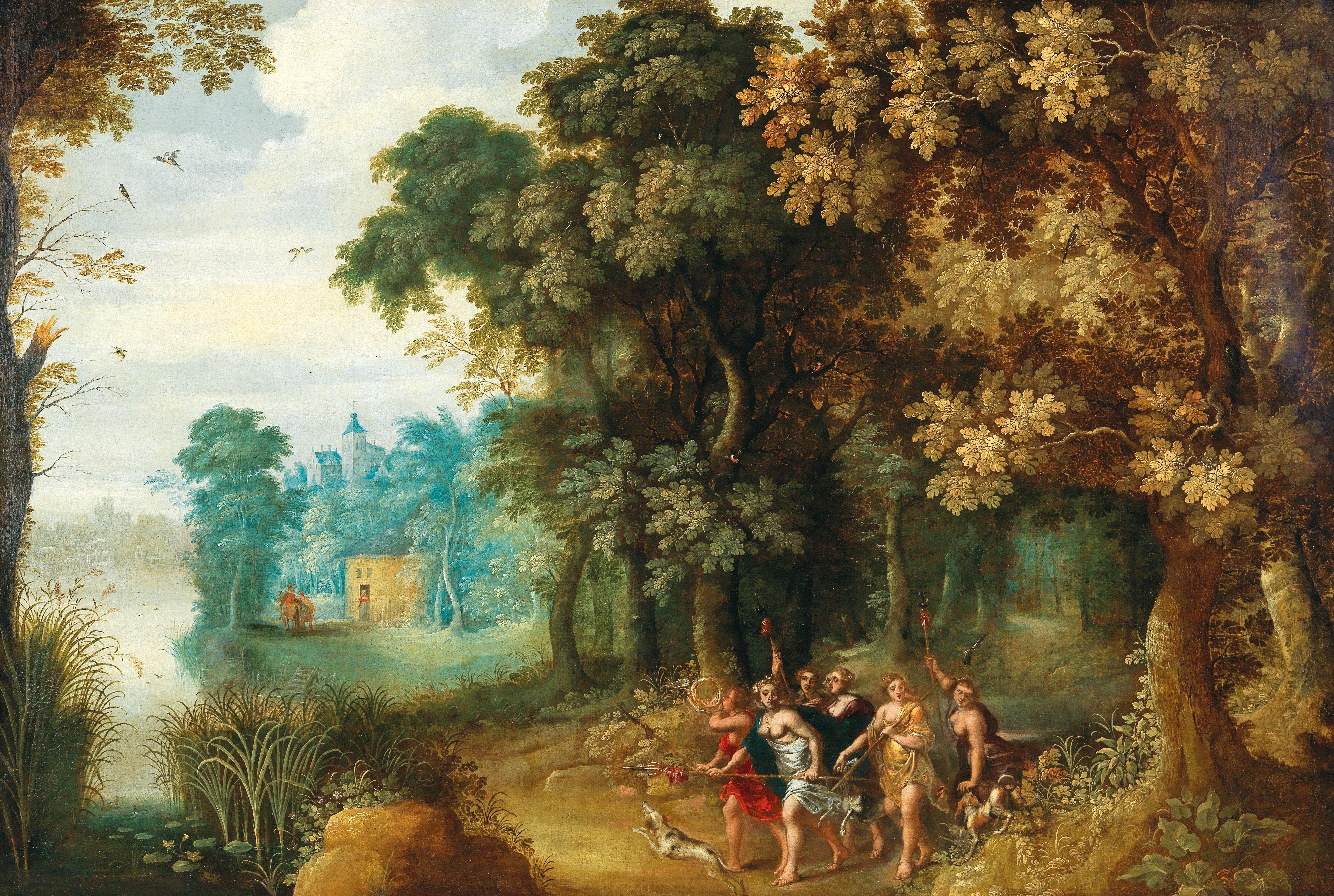 A wooded landscape with Diana and her Nymphs by Geeraert de Lavallee - Auction record, sale price, and art valuation. Compare with similar artists and explore comparable artworks.
