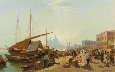 “Die Riva schiavoni in Venedig”