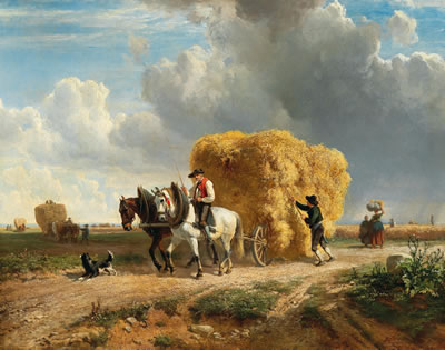 Haymaking by Ludwig Gustav Voltz - Auction record, sale price, and art valuation. Compare with similar artists and explore comparable artworks.