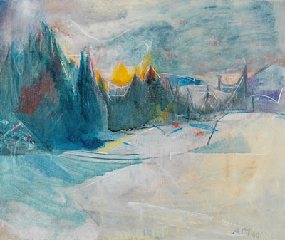 “Waldrand”, winter landscape (Gailtal)