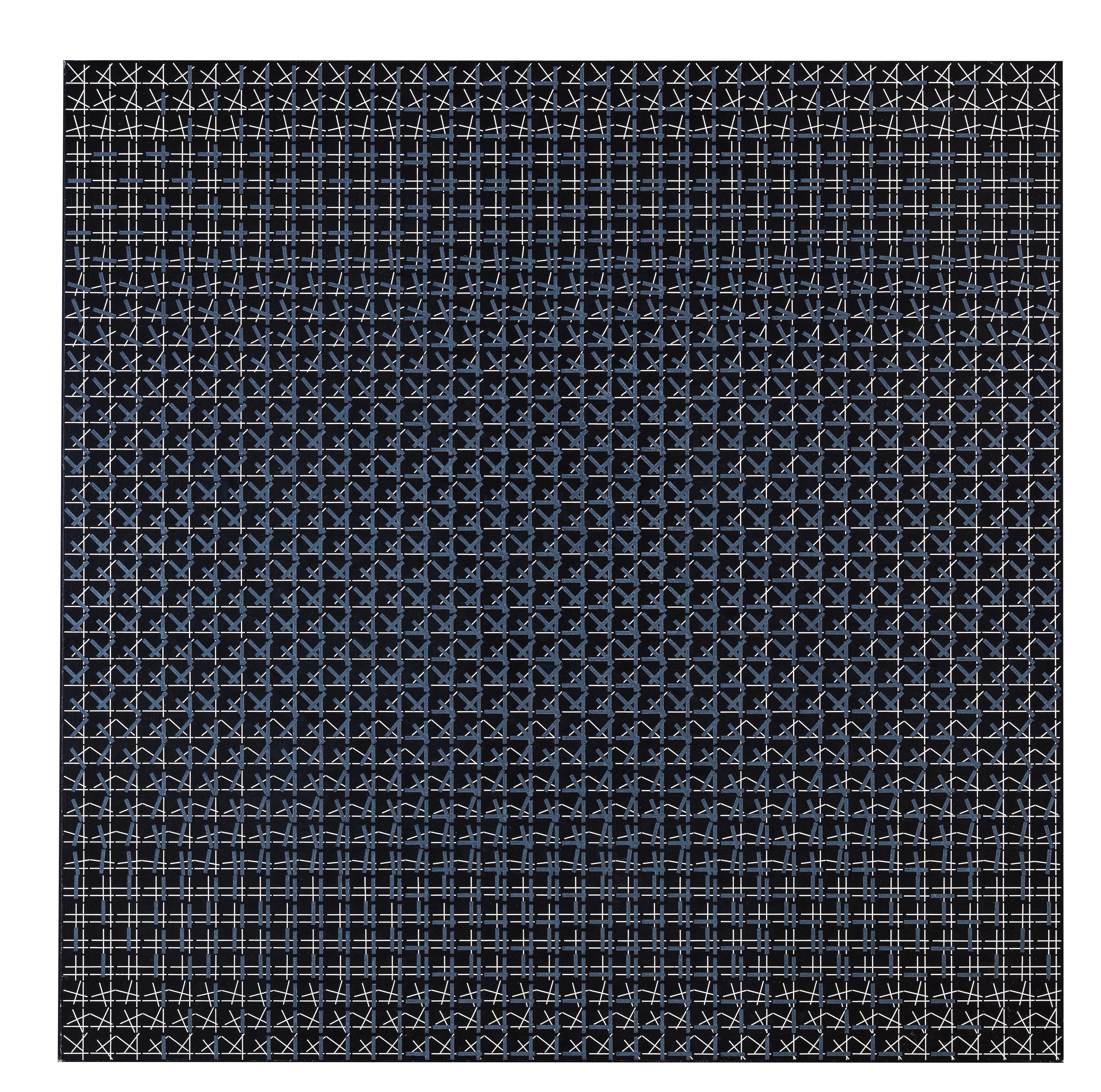 Sample artwork by Matti Kujasalo (Born 1946), known for constructivist, geometric paintings - View similar artists and auction records