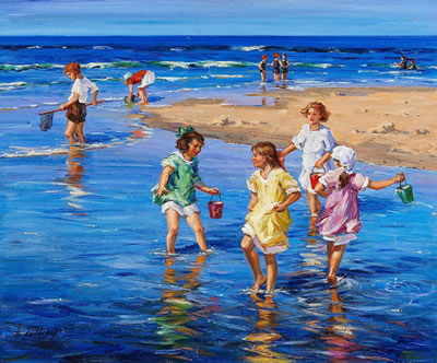 At the Beach by A De Fleury - Auction record, sale price, and art valuation. Compare with similar artists and explore comparable artworks.