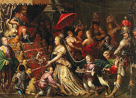 The Queen of Sheba before Solomon