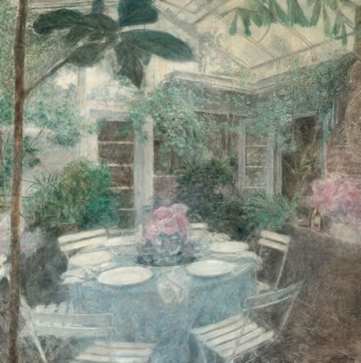 Table dressée dans le jardin d'hiver (1982)