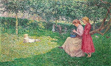Enfants dans le verger