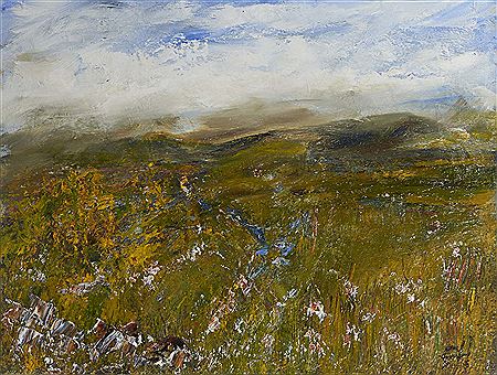 WEST WICKLOW LANDSCAPE - SOURCE OF THE RIVER LIFFEY by Geraldine Hone - Auction record, sale price, and art valuation. Compare with similar artists and explore comparable artworks.