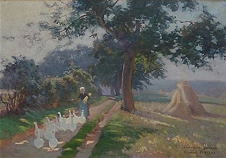 Le retour des glaneuses by Raymond Perreau - Auction record, sale price, and art valuation. Compare with similar artists and explore comparable artworks.