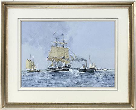 Towing a whaler, Nantucket Harbor