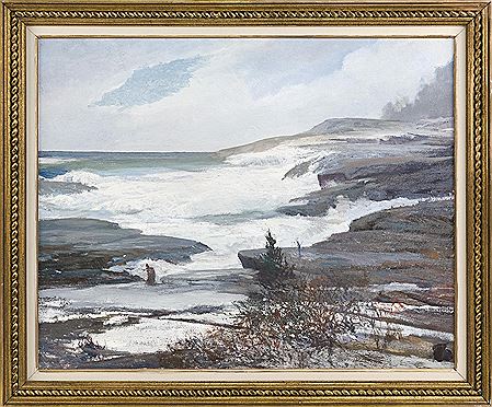 Rising surf, Cape Ann.