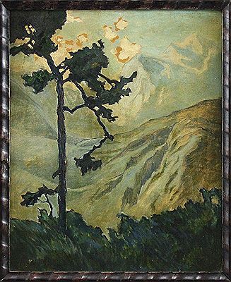 Berglandschaft mit Kiefer
